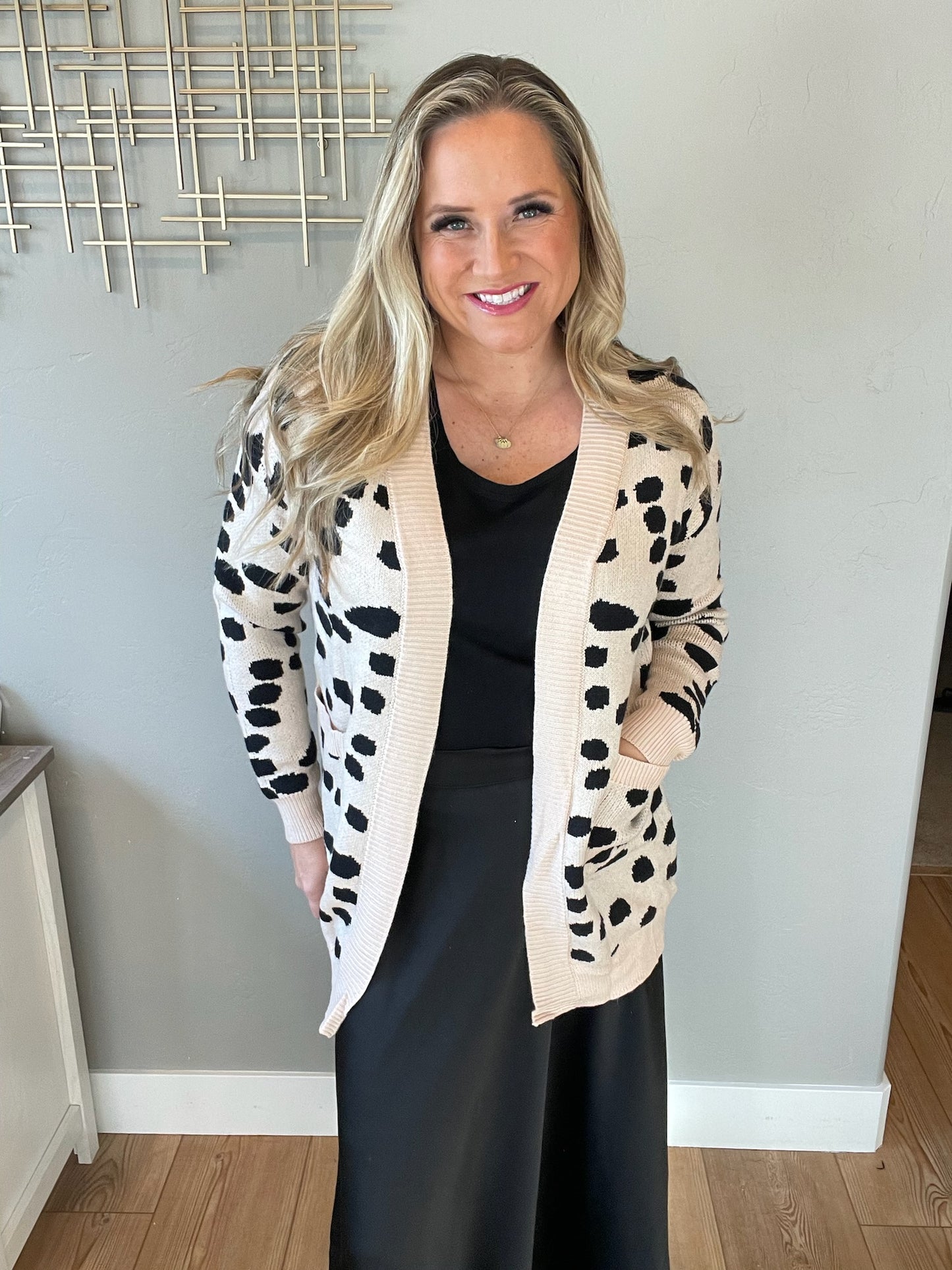 Hits The Spot Open Front Cardigan