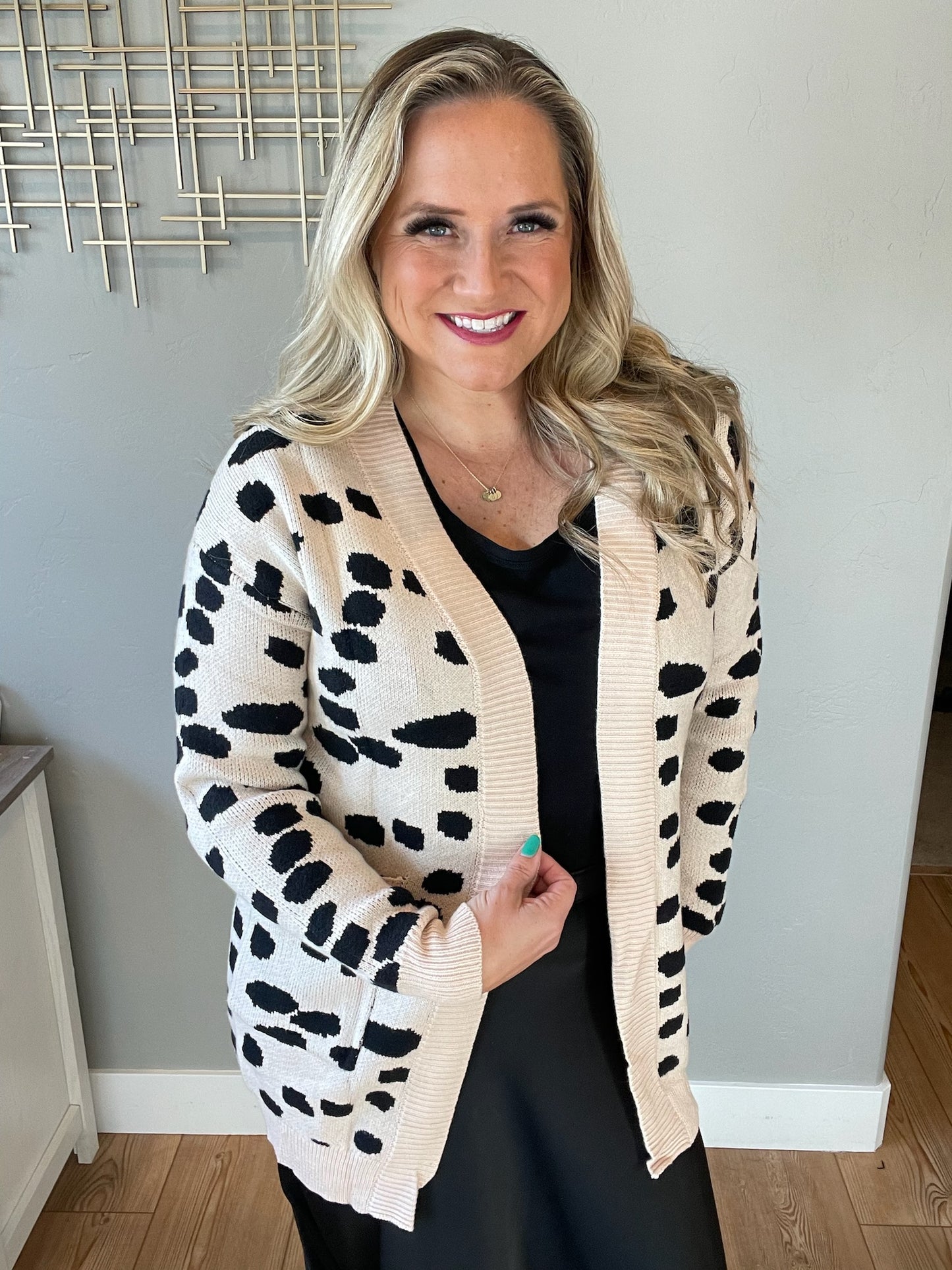 Hits The Spot Open Front Cardigan