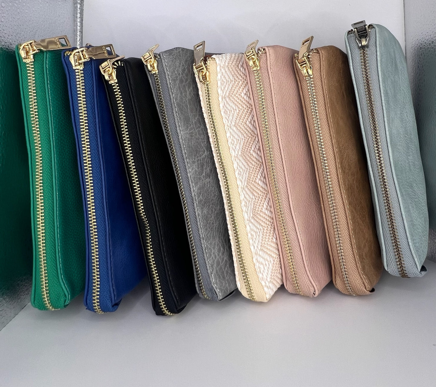 Riley Vegan Crossbody in Grey-Blue