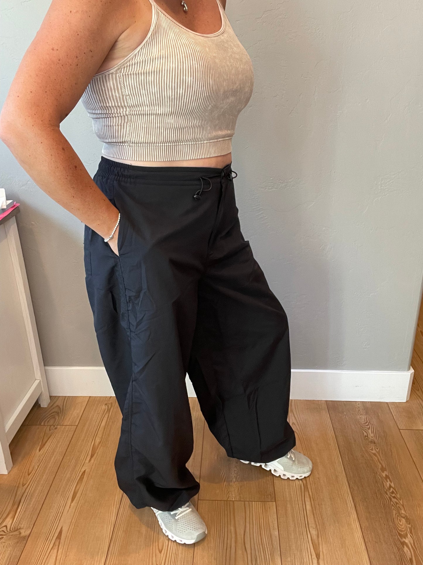 Step Up Joggers in Black by RM