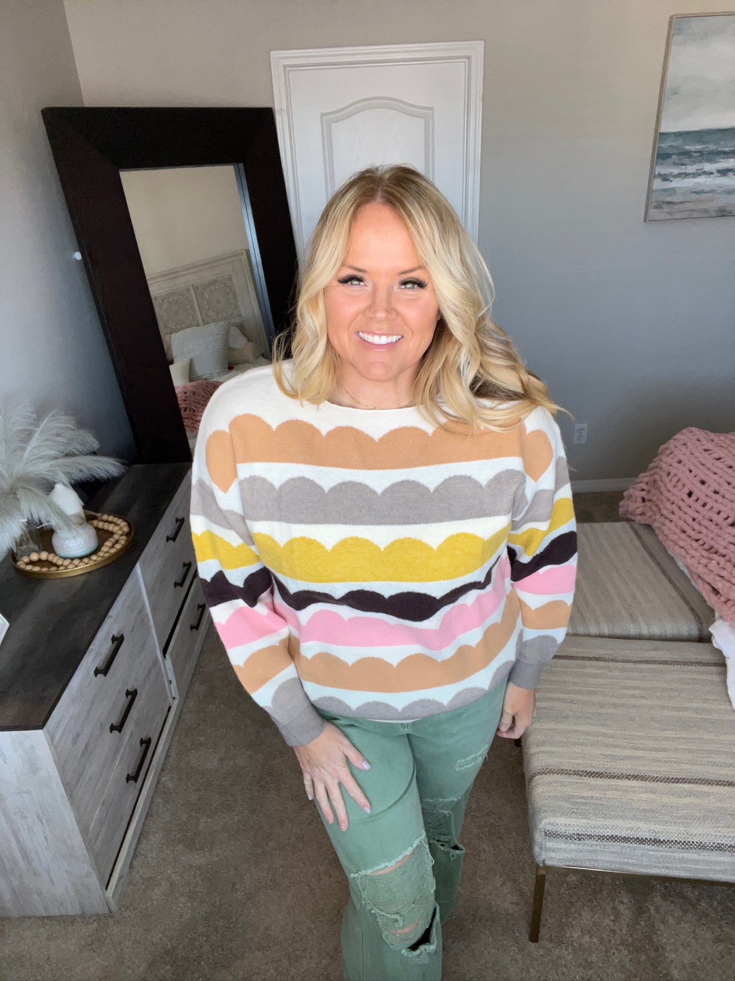 Wave After Wave Striped Sweater