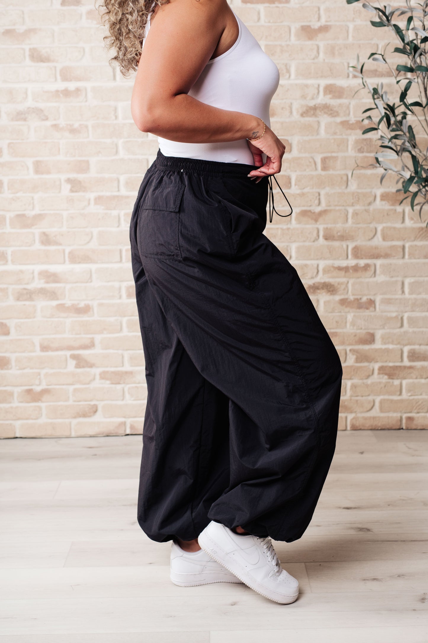 Step Up Joggers in Black by RM
