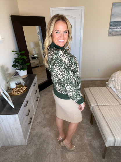 Where Are We Going Mock Neck Pullover