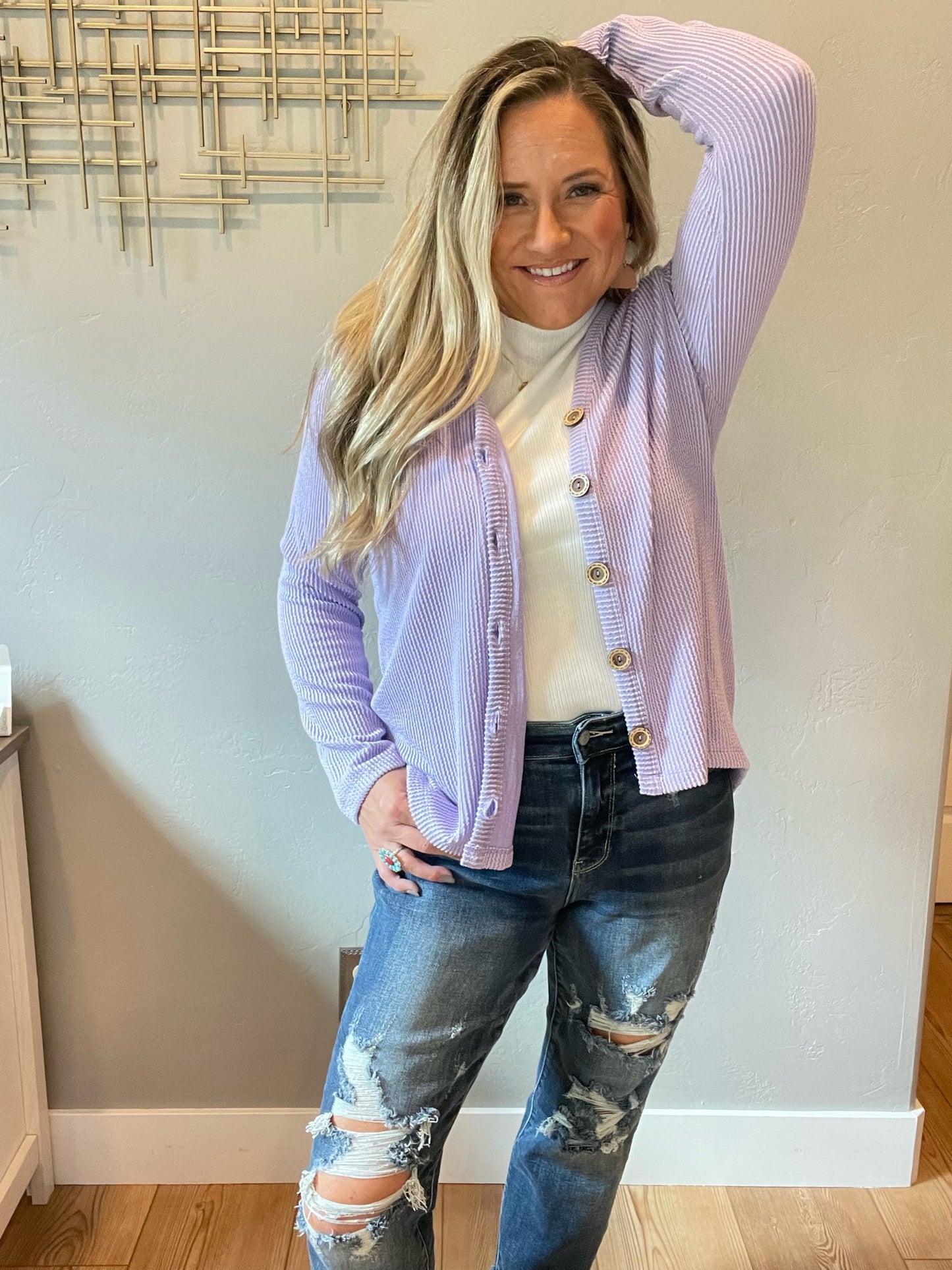 Dilly Dally Ribbed Cardigan