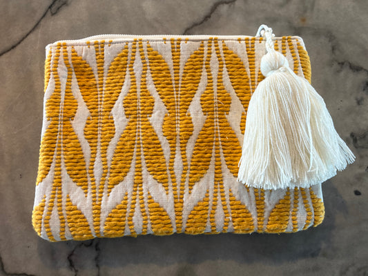 Adelaide Cotton Pouch in Mustard