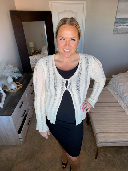 San Tropez Lightweight Knit Cardigan in Cream by RM