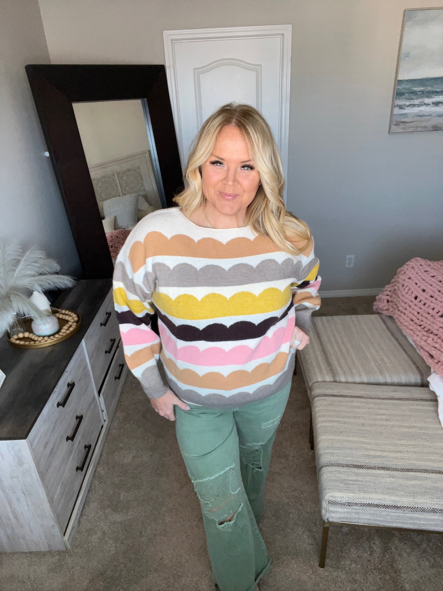 Wave After Wave Striped Sweater