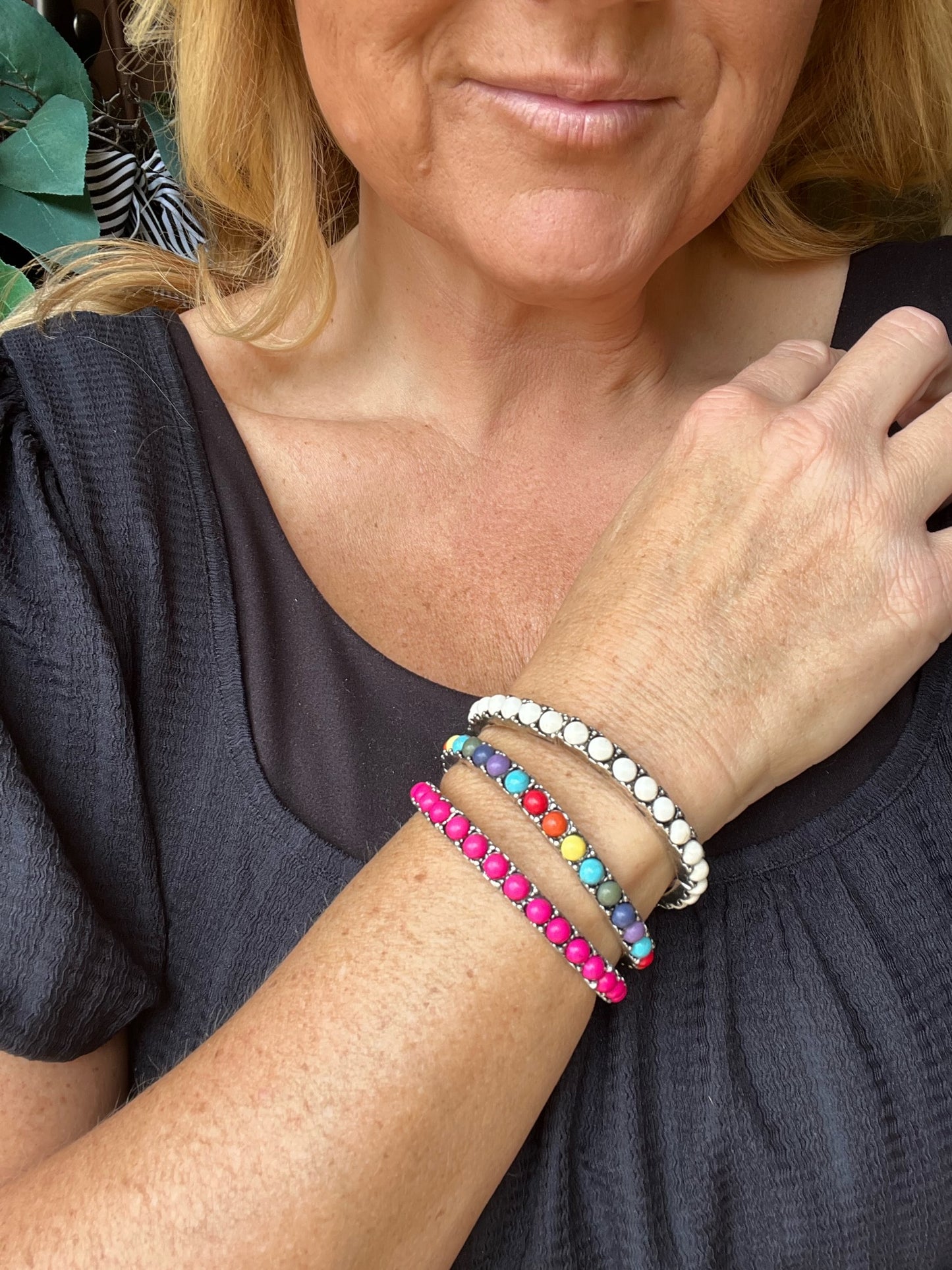 Multi-Stone Stretchy Stacking Bracelet