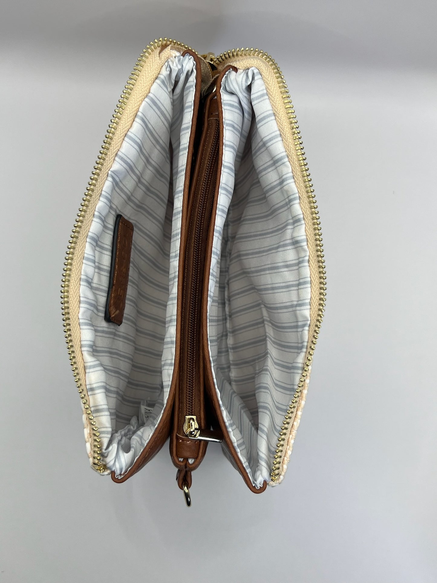 Riley Vegan Crossbody in Beige