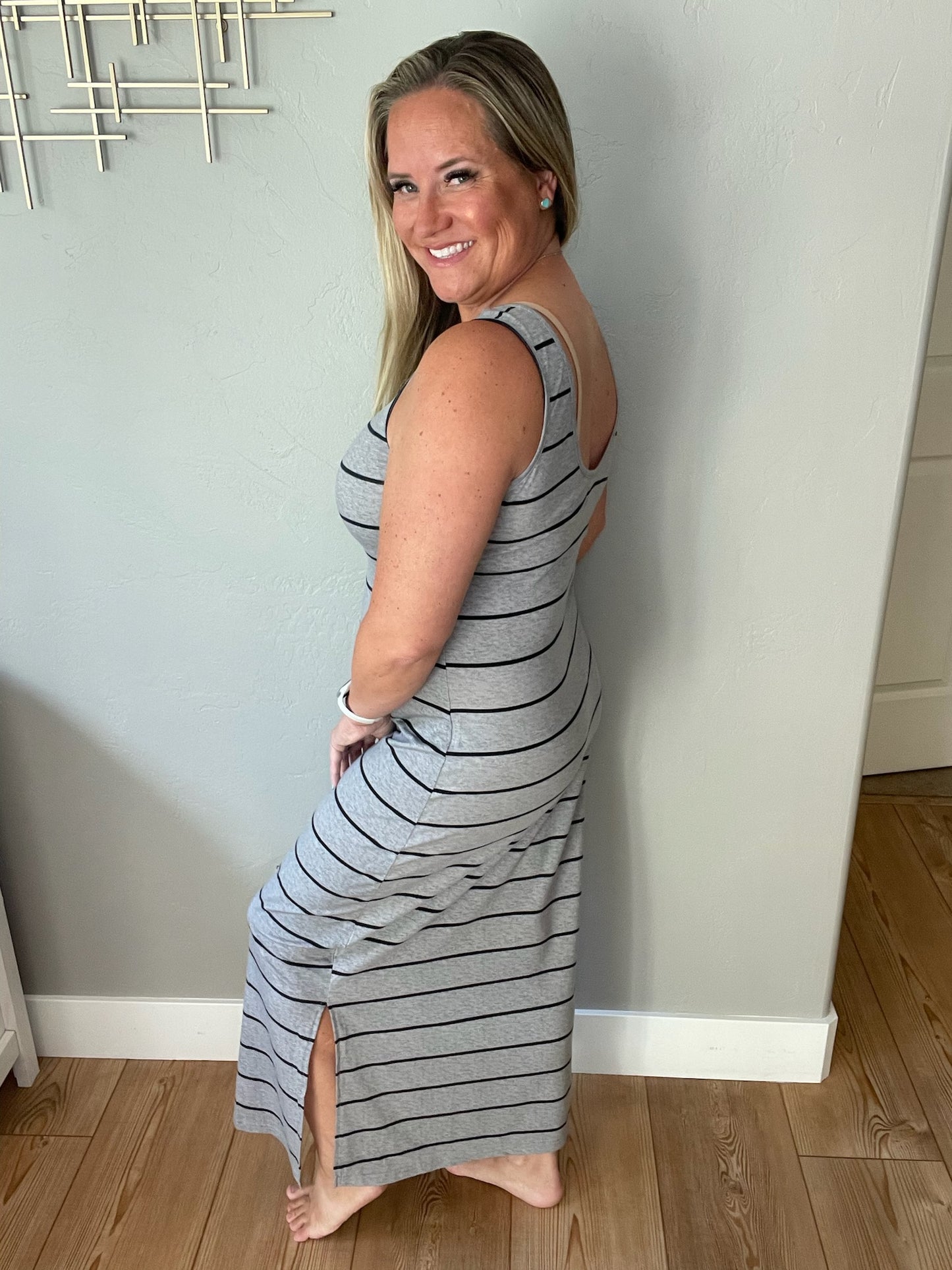Still Got It Sleeveless Maxi In Gray