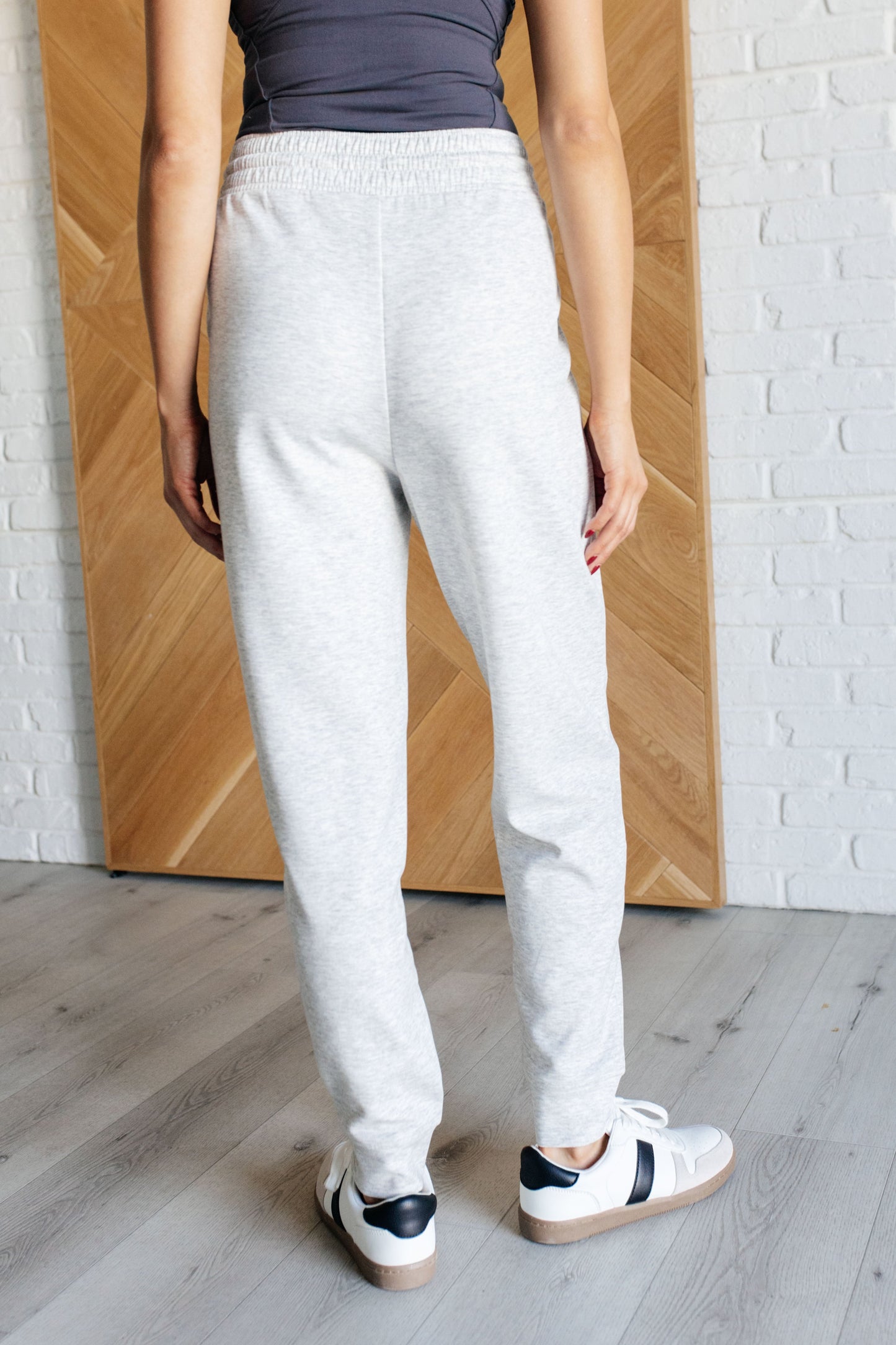 Center Seam Scuba Joggers in Heather Grey by RM