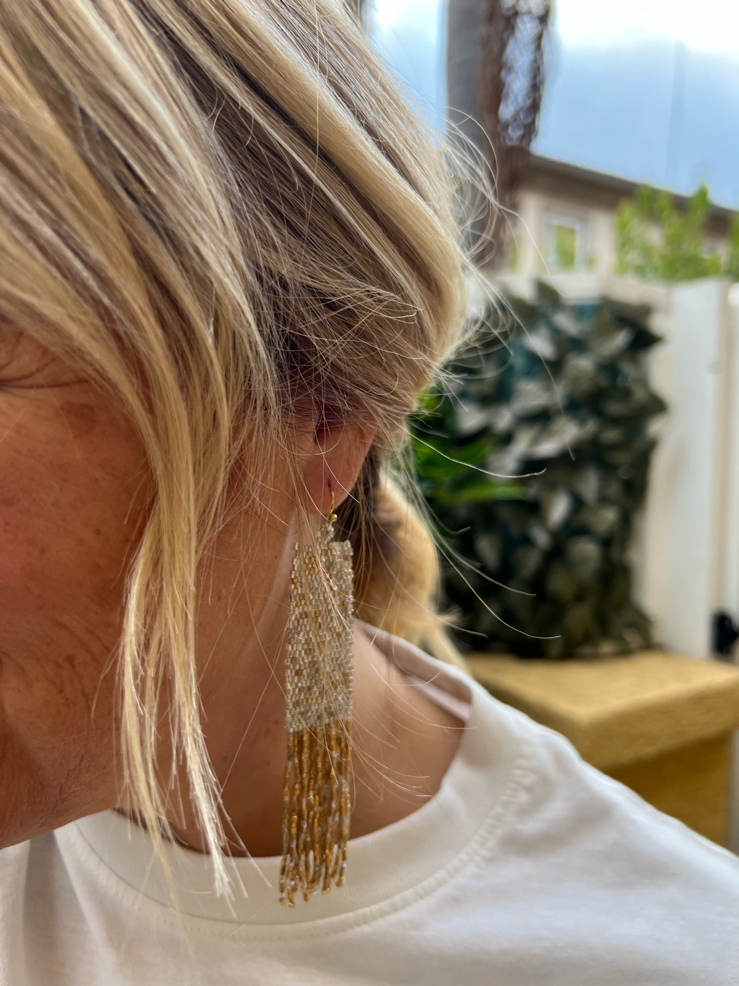 Gold & Silver Seeded Earrings