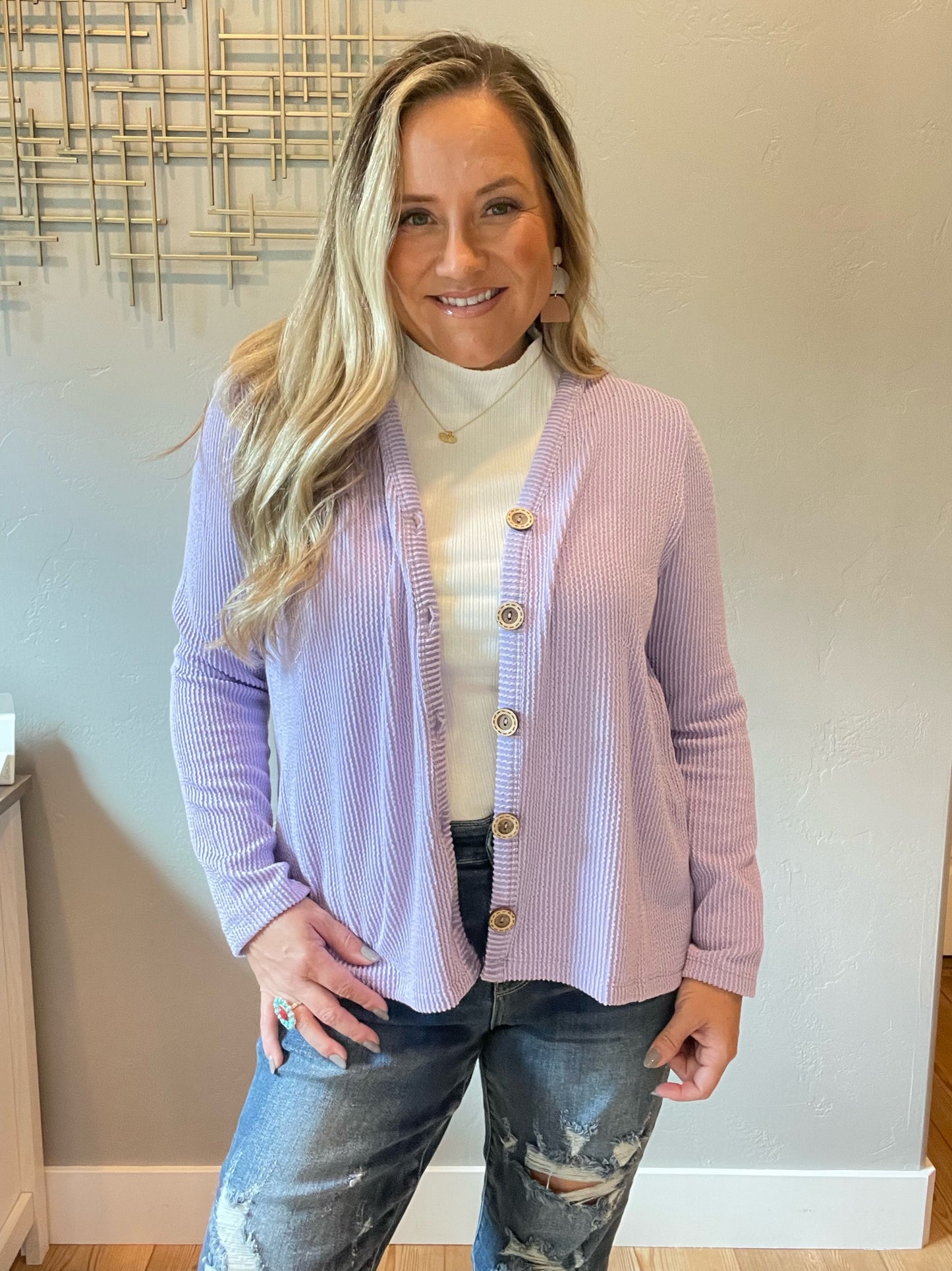 Dilly Dally Ribbed Cardigan