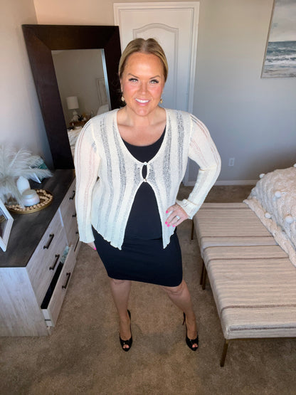 San Tropez Lightweight Knit Cardigan in Cream by RM