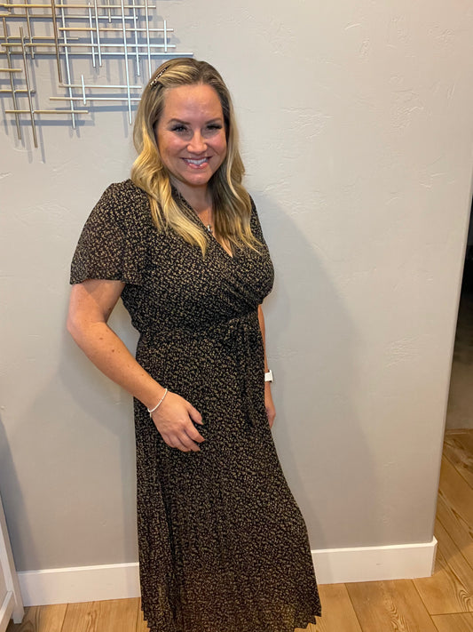 Cause a Scene Surplice Neck Dress