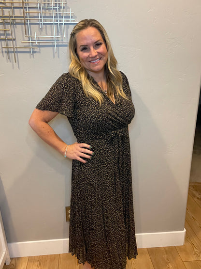 Cause a Scene Surplice Neck Dress