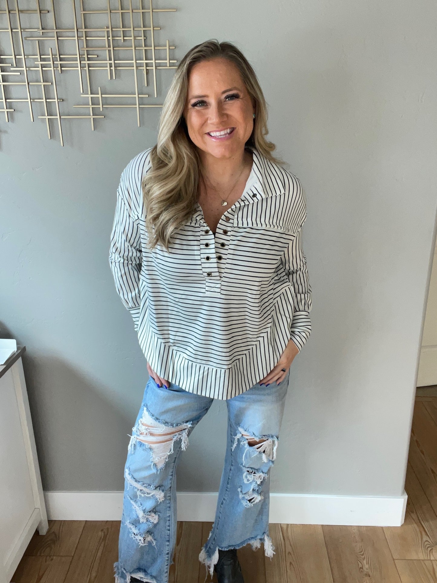 Striped Serendipity Pullover