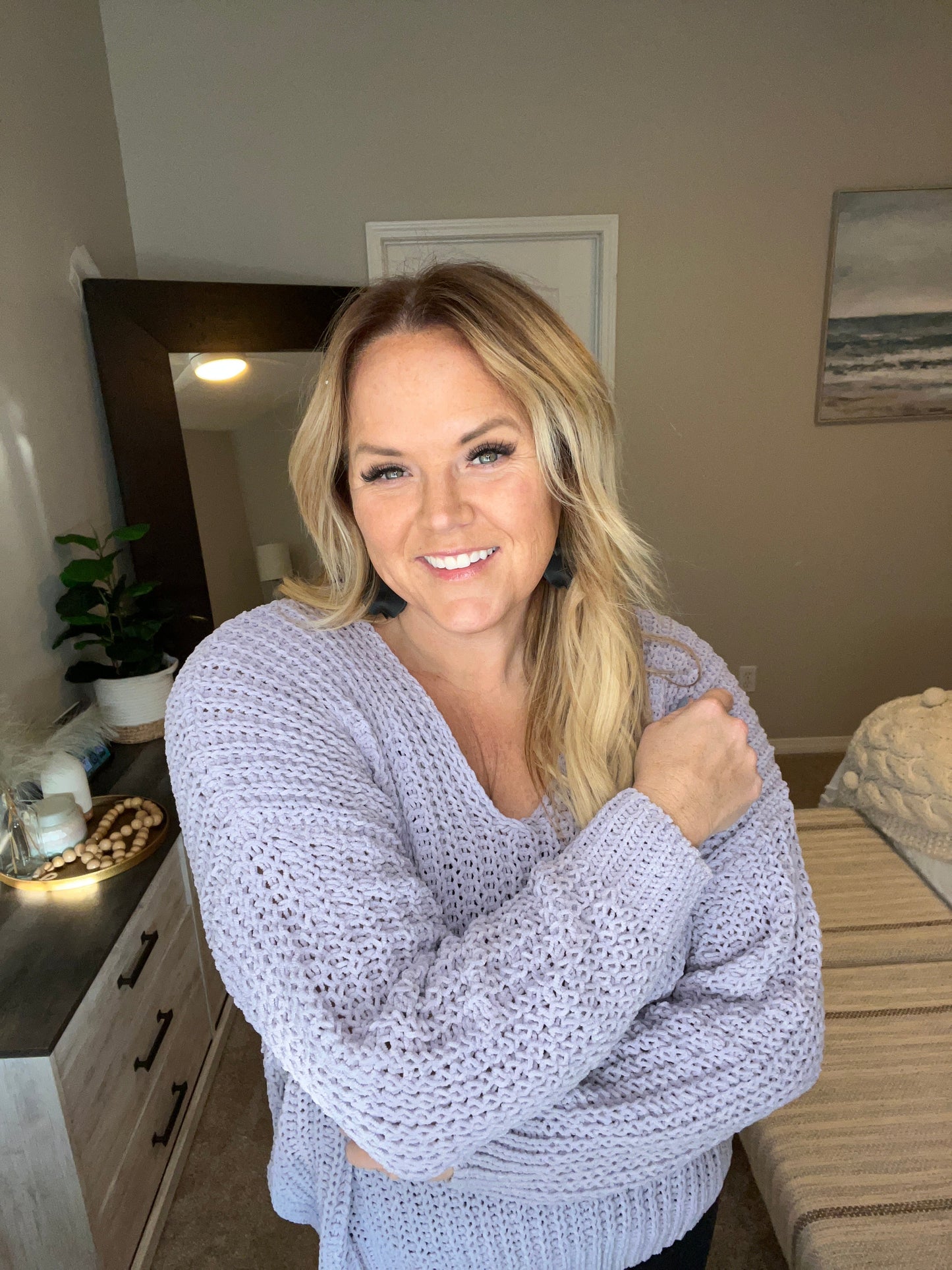 Captured My Interest Chunky V-Neck Sweater by RM