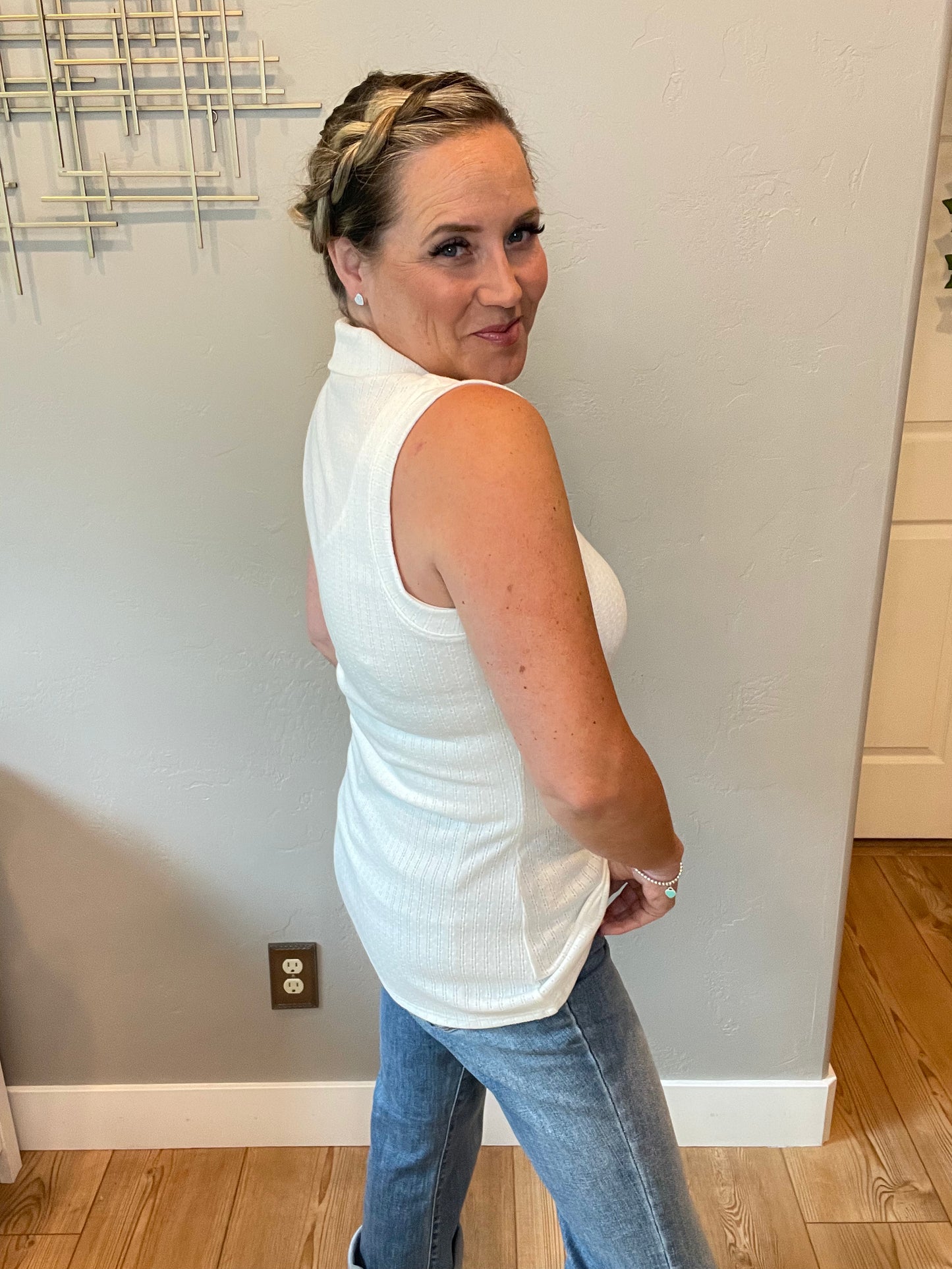 Dawn's Early Light V-Neck Collared Top by RM