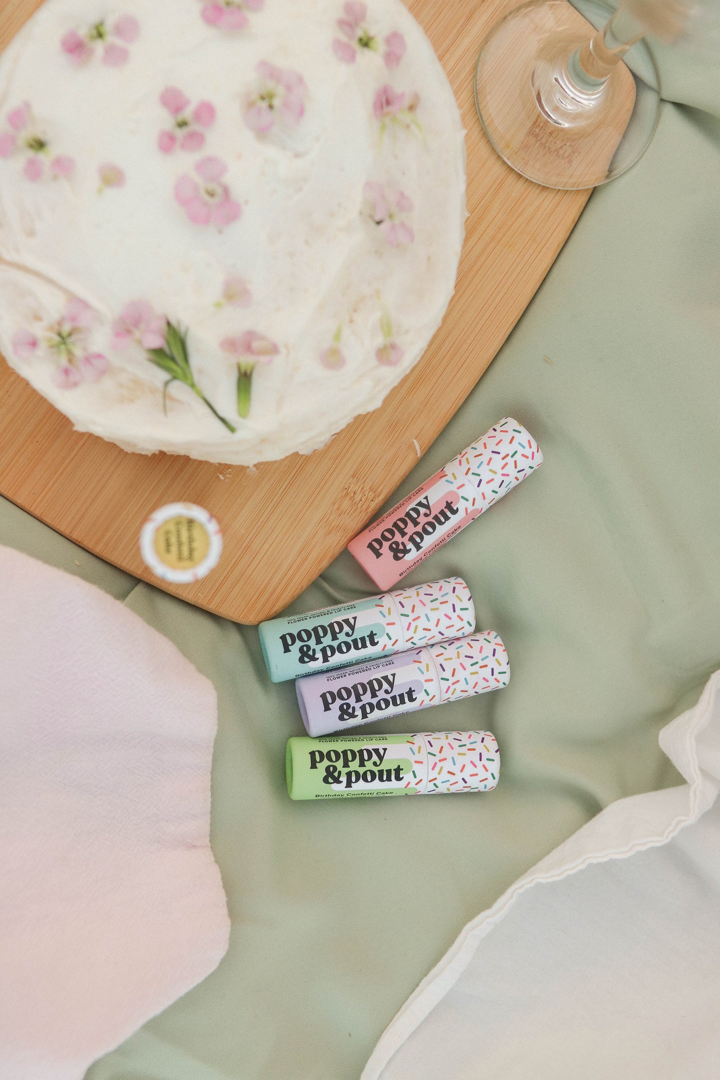 Lip Balm, Birthday Confetti Cake, Blue