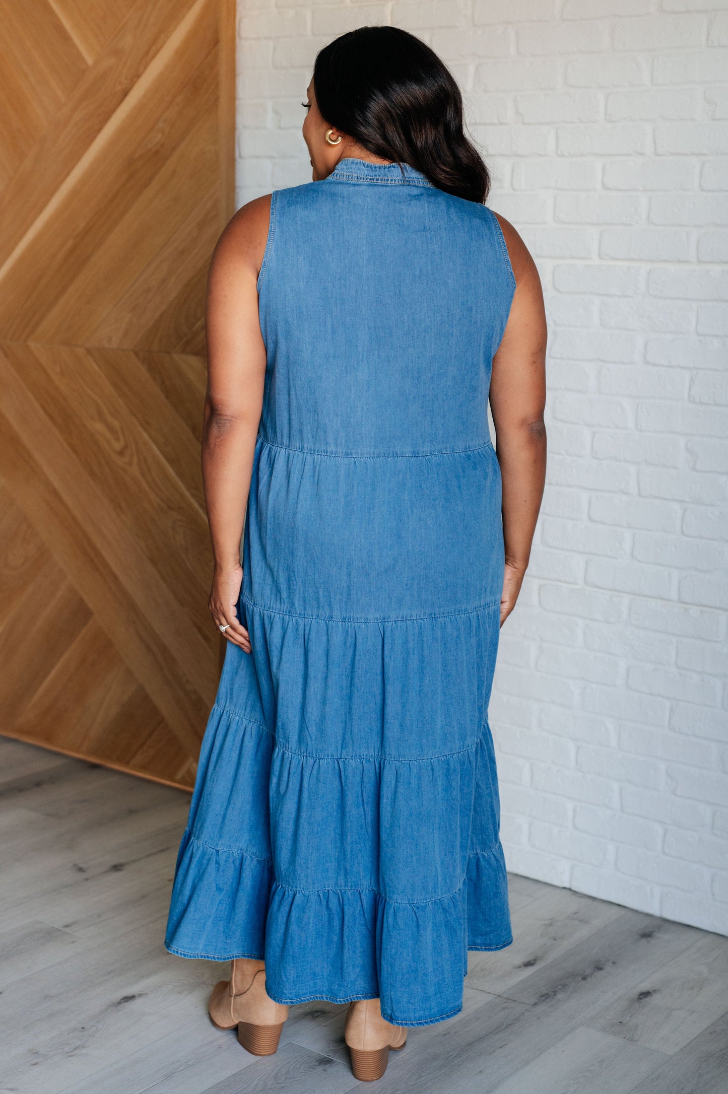 Perfect Choice Denim Maxi Dress by RM