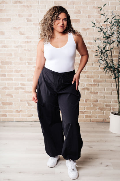 Step Up Joggers in Black by RM