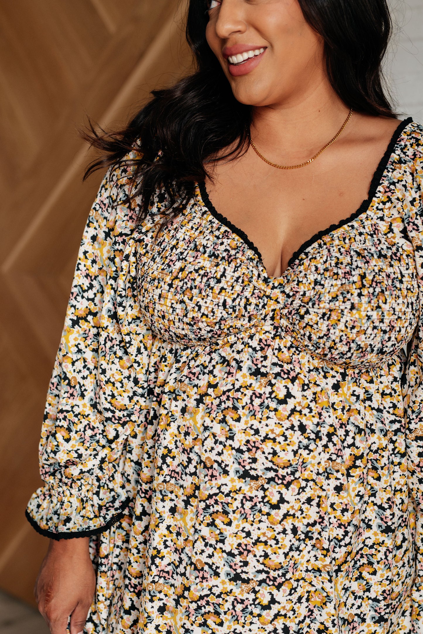 Sweet Solitude Floral Babydoll Dress by RM