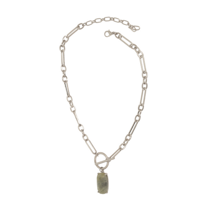 Silver Toggle Stone Necklace – www.rainemarket.com