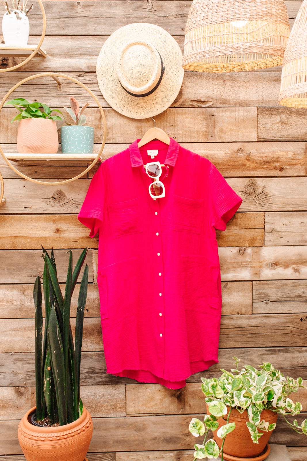 Lively Spirit Button Up Dress or Cover Up
